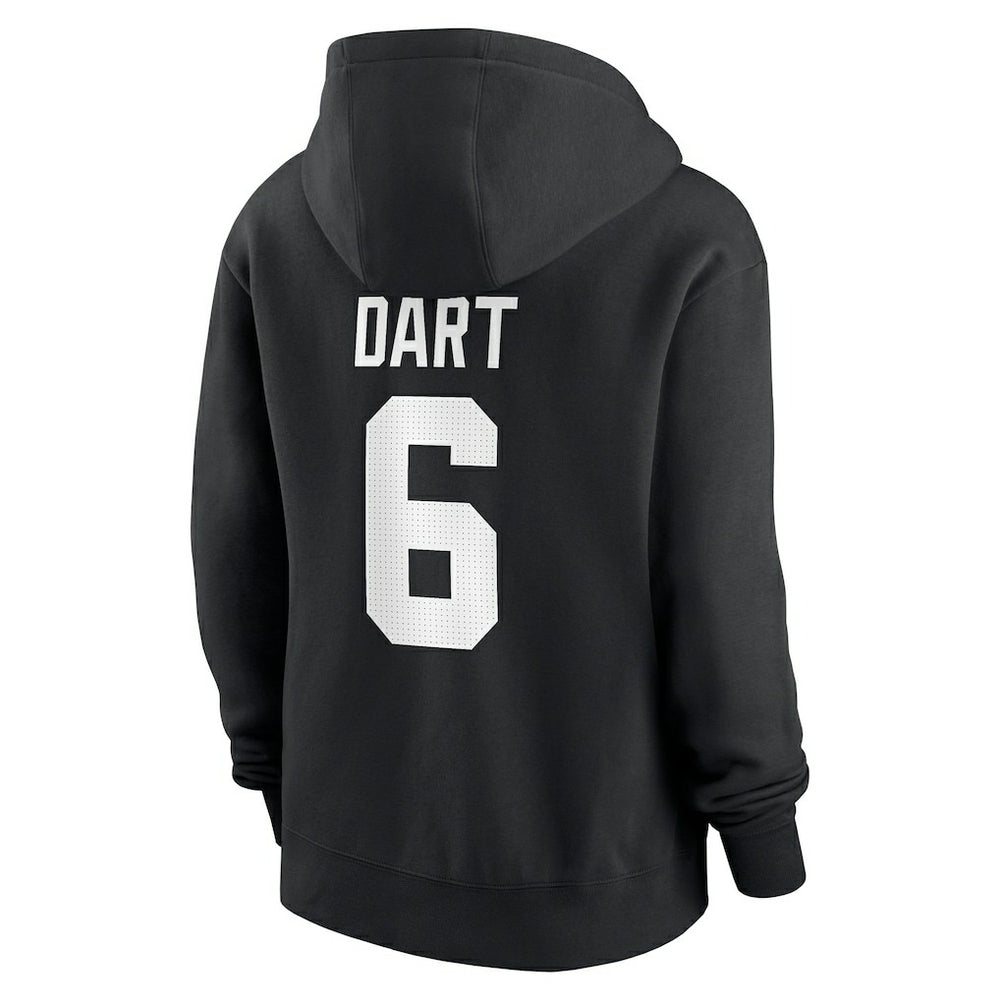 Jaxson Dart New York Giants Women's Player Name & Number Fleece Hoodie - Black Hoodies
