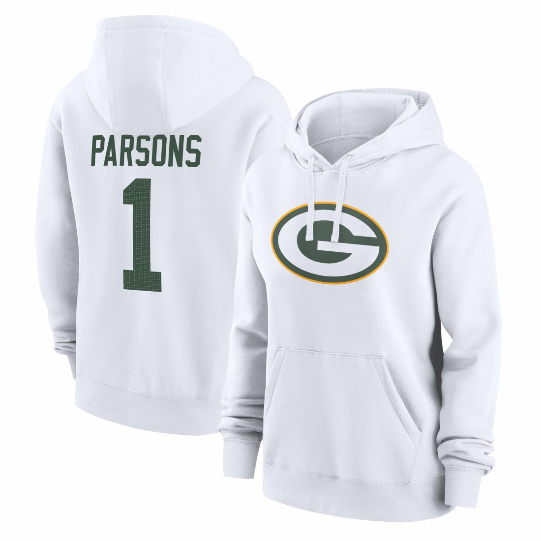Micah Parsons Green Bay Packers Women's Player Name & Number Fleece Hoodie - White Hoodies
