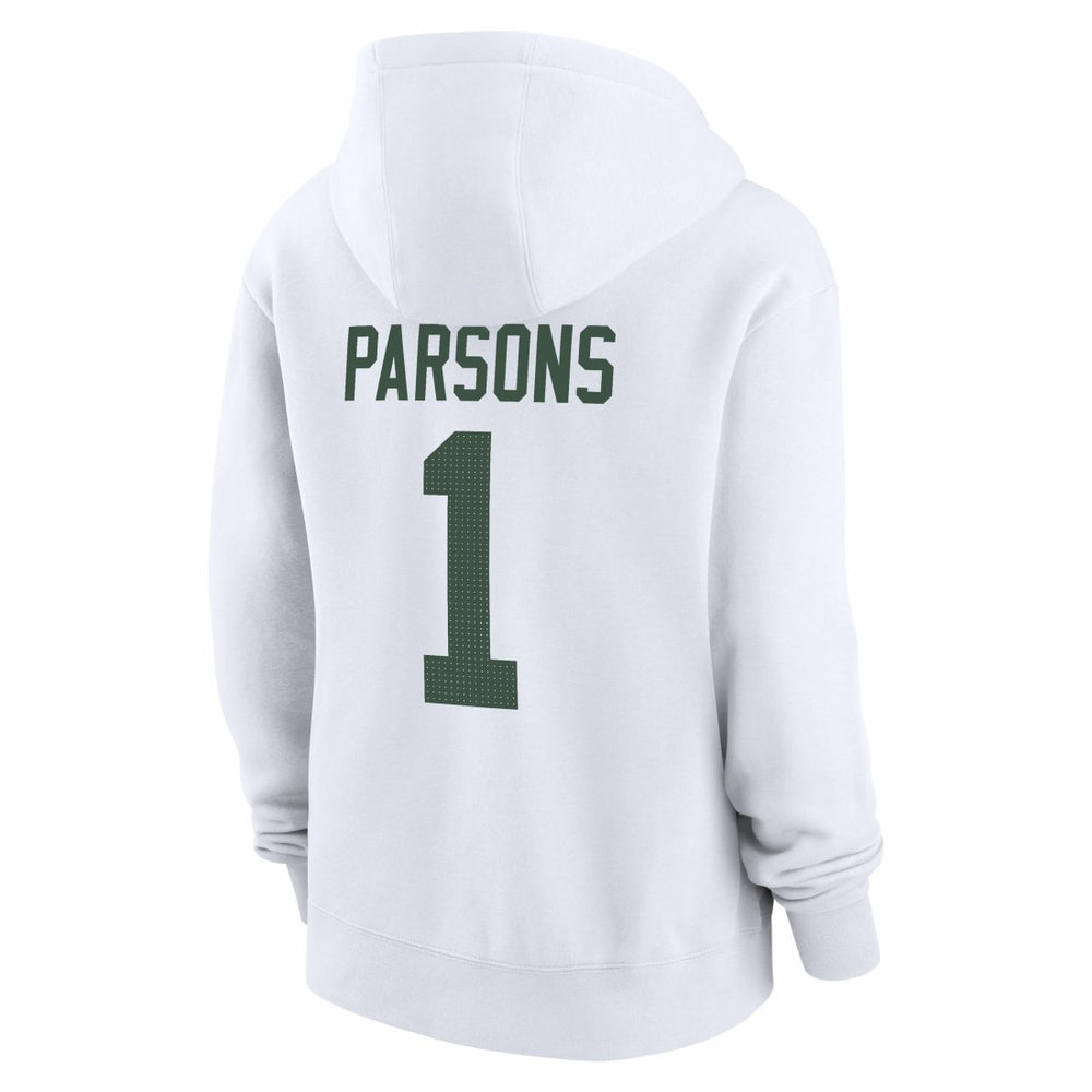 Micah Parsons Green Bay Packers Women's Player Name & Number Fleece Hoodie - White Hoodies