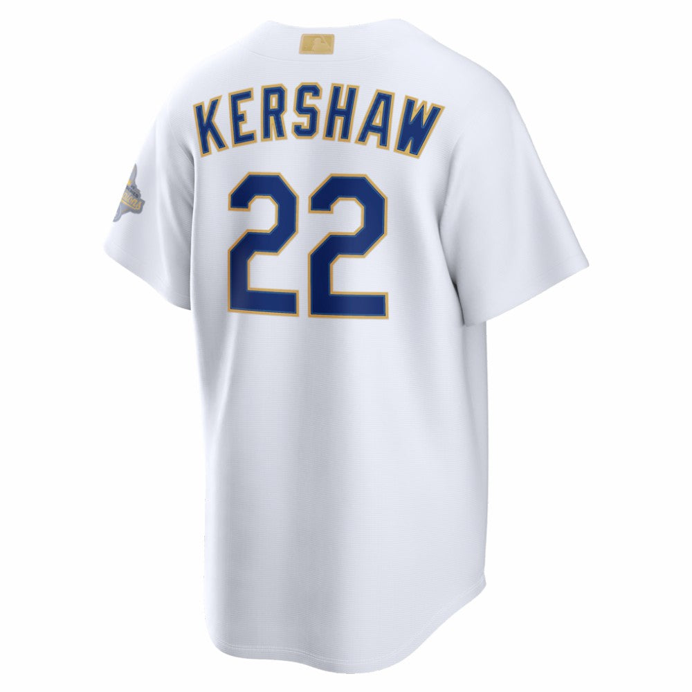 Clayton Kershaw Los Angeles Dodgers Nike 2026 Gold Collection Stadium Jersey - White Jerseys