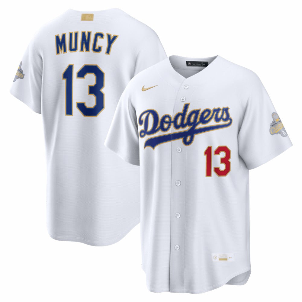Max Muncy Los Angeles Dodgers Nike 2026 Gold Collection Stadium Jersey - White Jerseys