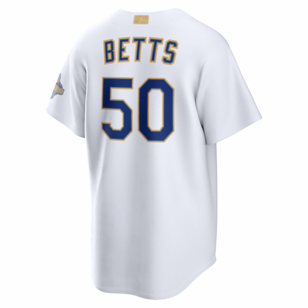 Mookie Betts Los Angeles Dodgers Nike 2026 Gold Collection Stadium Jersey - White Jerseys