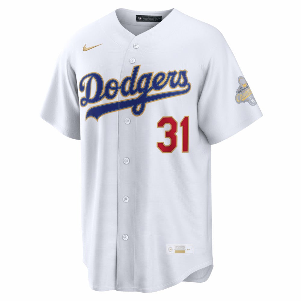Tyler Glasnow Los Angeles Dodgers Nike 2026 Gold Collection Stadium Jersey - White Jerseys