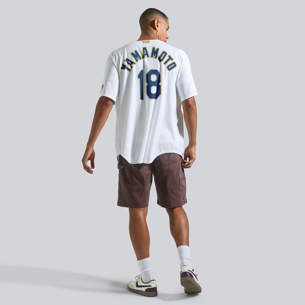 Yoshinobu Yamamoto Los Angeles Dodgers Nike 2026 Gold Collection Stadium Jersey - White Jerseys