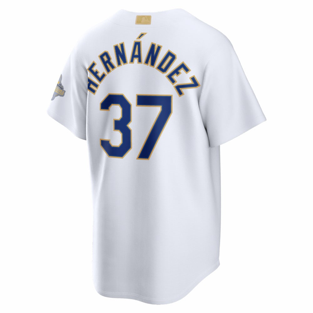Teoscar Hernández Los Angeles Dodgers Nike 2026 Gold Collection Stadium Jersey - White Jerseys