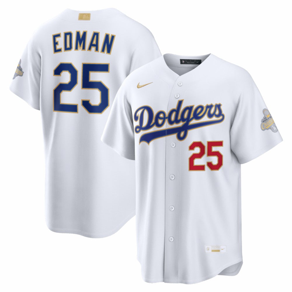 Tommy Edman Los Angeles Dodgers Nike 2026 Gold Collection Stadium Jersey - White Jerseys