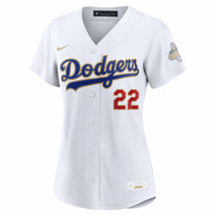 Clayton Kershaw Los Angeles Dodgers Nike Women's 2026 Gold Collection Stadium Jersey - White Jerseys