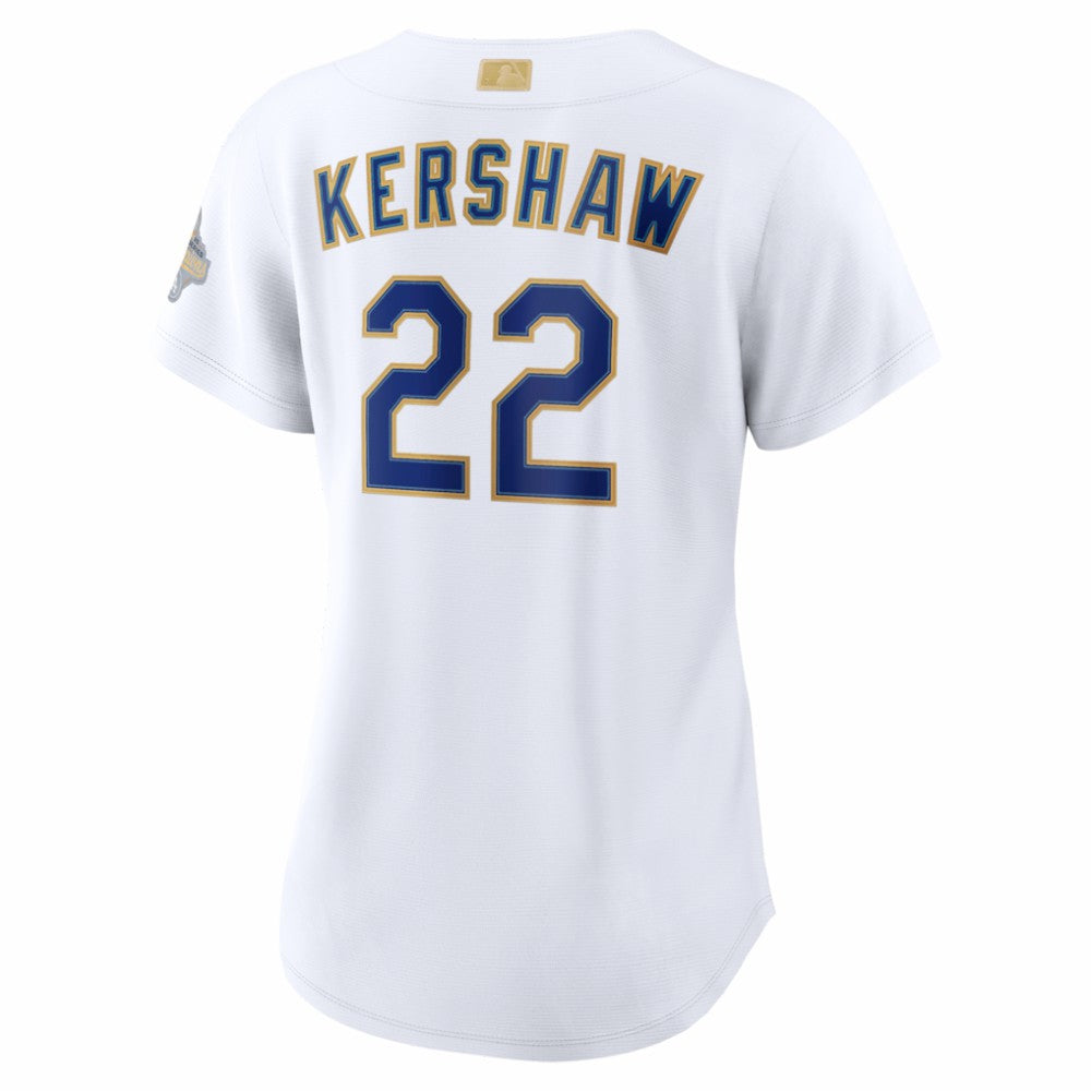 Clayton Kershaw Los Angeles Dodgers Nike Women's 2026 Gold Collection Stadium Jersey - White Jerseys