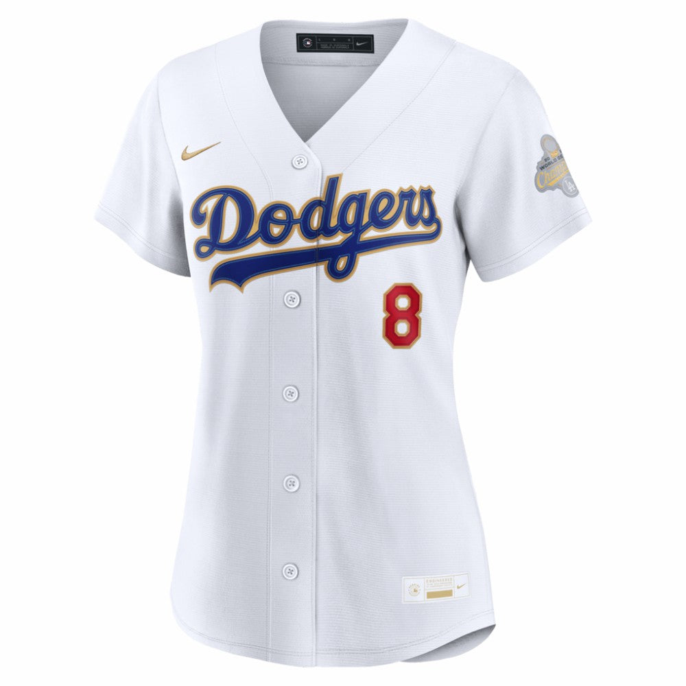 Enrique Hernández Los Angeles Dodgers Nike Women's 2026 Gold Collection Stadium Jersey - White Jerseys