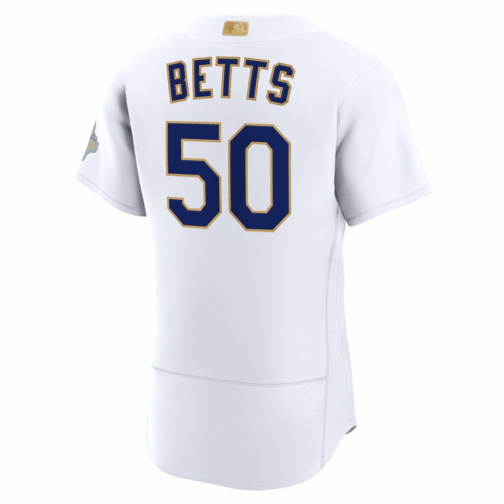 Mookie Betts Los Angeles Dodgers Nike 2026 Gold Collection Authentic Jersey - White Jerseys