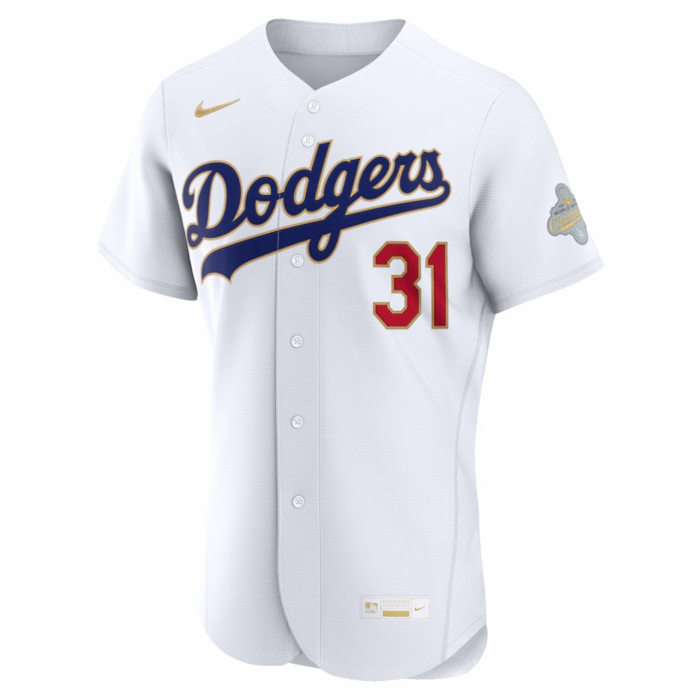 Tyler Glasnow Los Angeles Dodgers Nike 2026 Gold Collection Authentic Jersey - White Jerseys