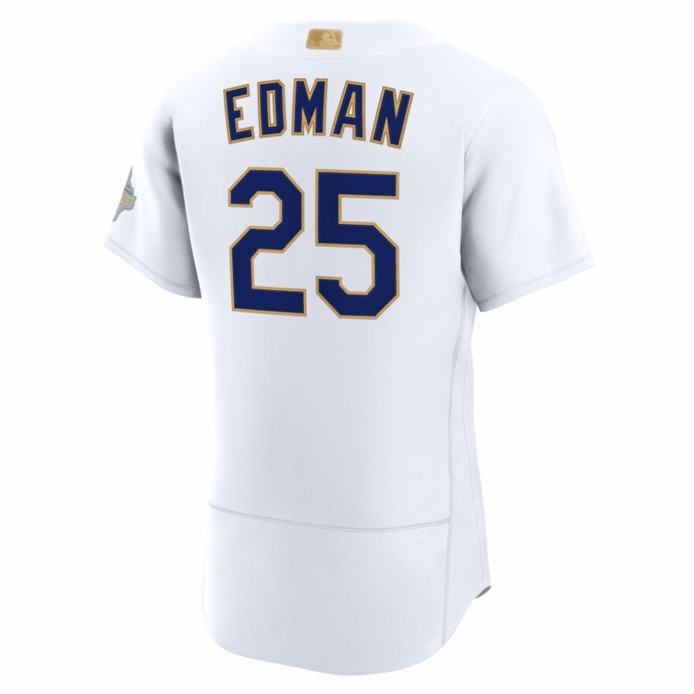 Tommy Edman Los Angeles Dodgers Nike 2026 Gold Collection Authentic Jersey - White Jerseys