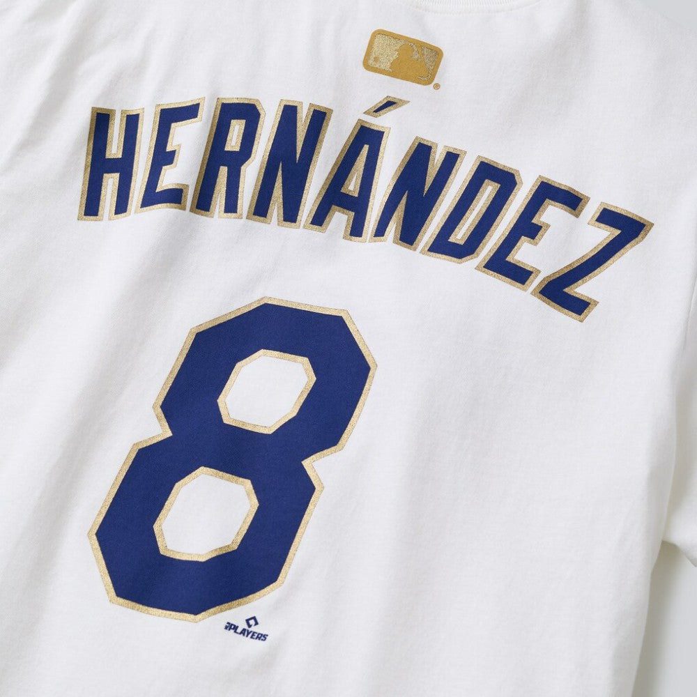 Enrique Hernández Los Angeles Dodgers Nike 2026 Gold Collection Name & Number T-Shirt - White T-shirts