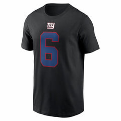 Jaxson Dart New York Giants Name & Number T-Shirt - Black T-shirts