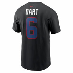 Jaxson Dart New York Giants Name & Number T-Shirt - Black T-shirts
