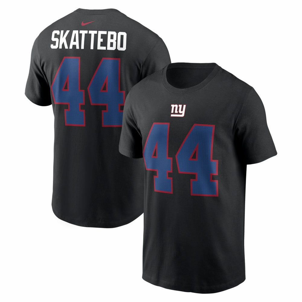 Cam Skattebo New York Giants Name & Number T-Shirt - Black T-shirts