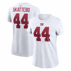 Cam Skattebo New York Giants Women's Name & Number T-Shirt - White T-shirts