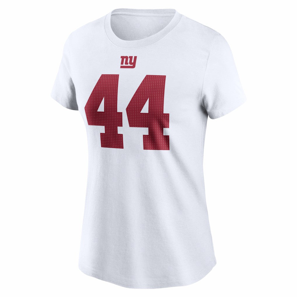 Cam Skattebo New York Giants Women's Name & Number T-Shirt - White T-shirts