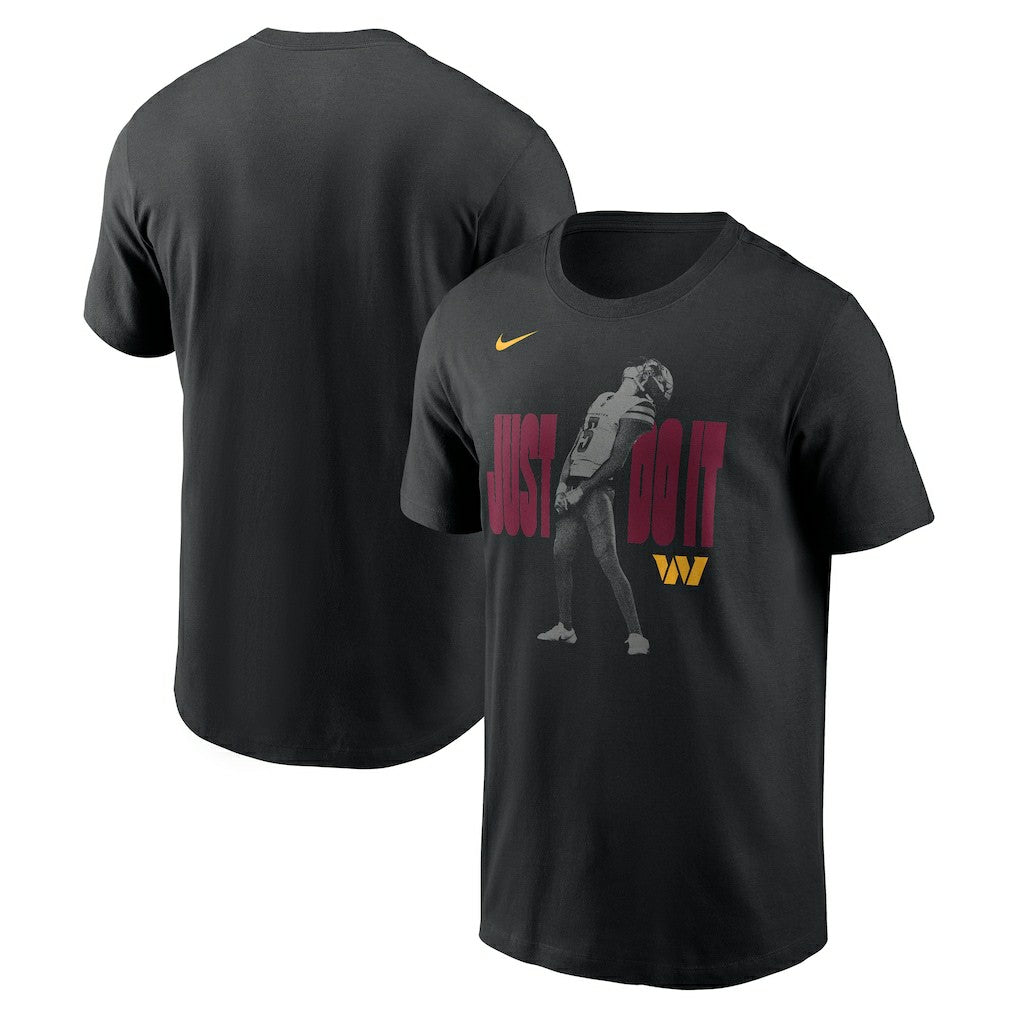 Jayden Daniels Washington Commanders Just Do It T-Shirt - Black T-shirts