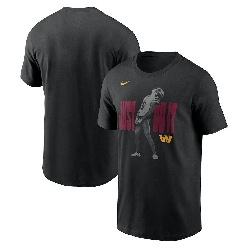 Jayden Daniels Washington Commanders Just Do It T-Shirt - Black T-shirts