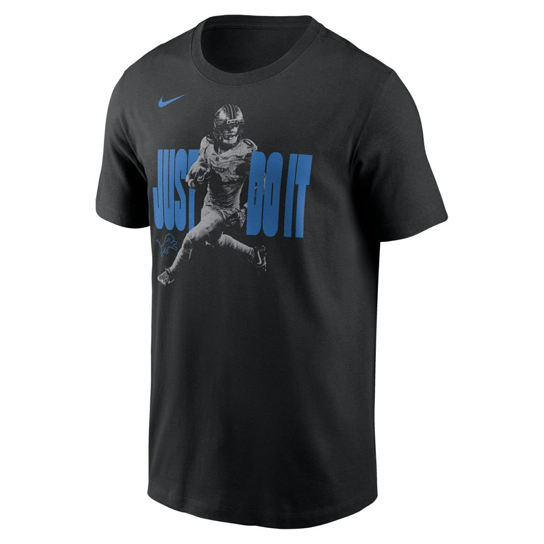 Jahmyr Gibbs Detroit Lions Just Do It T-Shirt - Black T-shirts