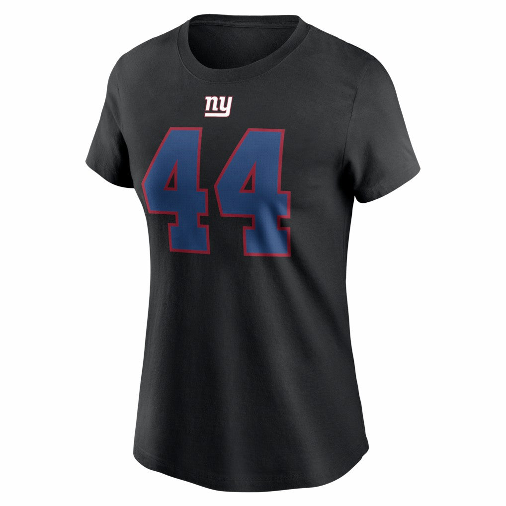 Cam Skattebo New York Giants Women's Name & Number T-Shirt - Black T-shirts