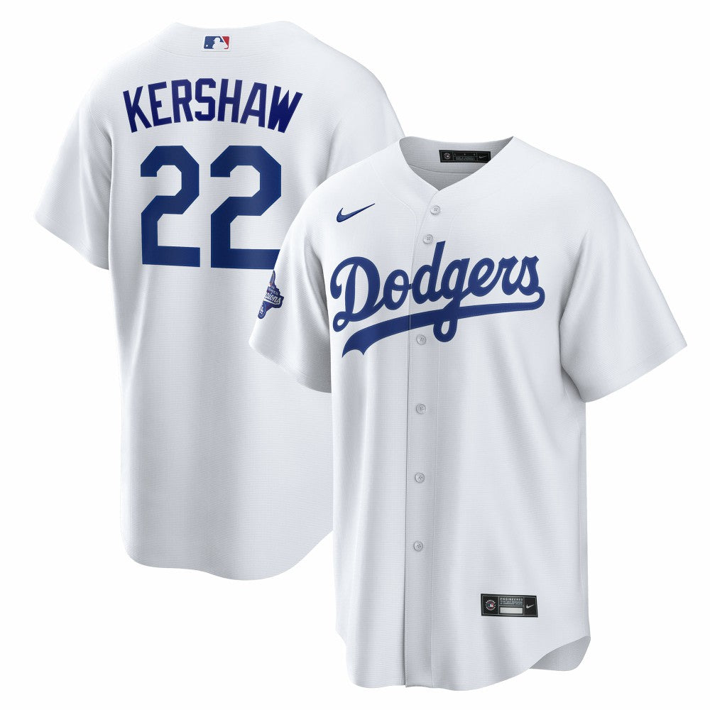 Clayton Kershaw Los Angeles Dodgers Nike Home 2025 World Series Champions Replica Jersey - White Jerseys