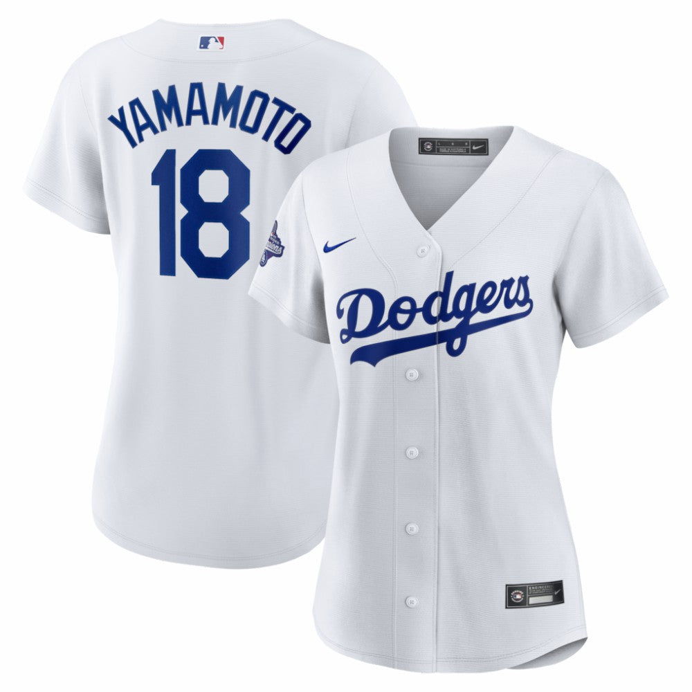 Yoshinobu Yamamoto Los Angeles Dodgers Nike Women's 2025 World Series Champions Home Replica Jersey - White Jerseys