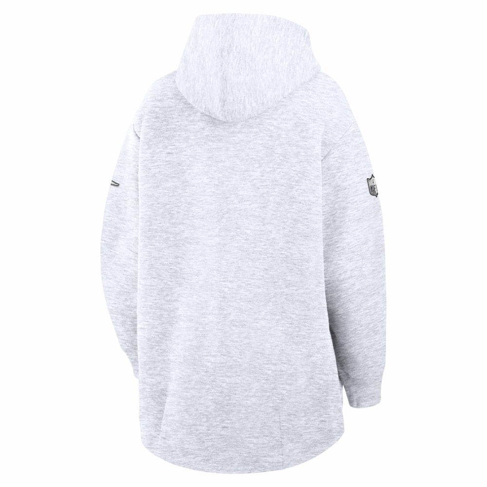 New England Patriots Women's Super Bowl LX Opening Night Tech Fleece Full-Zip Hoodie - Heather Gray Hoodies