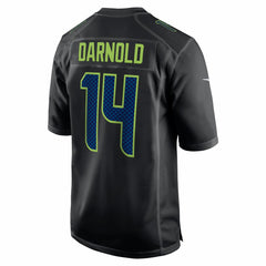 Sam Darnold Seattle Seahawks Super Bowl LX Patch Carbon Fashion Game Jersey - Black Jerseys