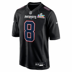 Stefon Diggs New England Patriots Super Bowl LX Patch Carbon Fashion Game Jersey - Black Jerseys