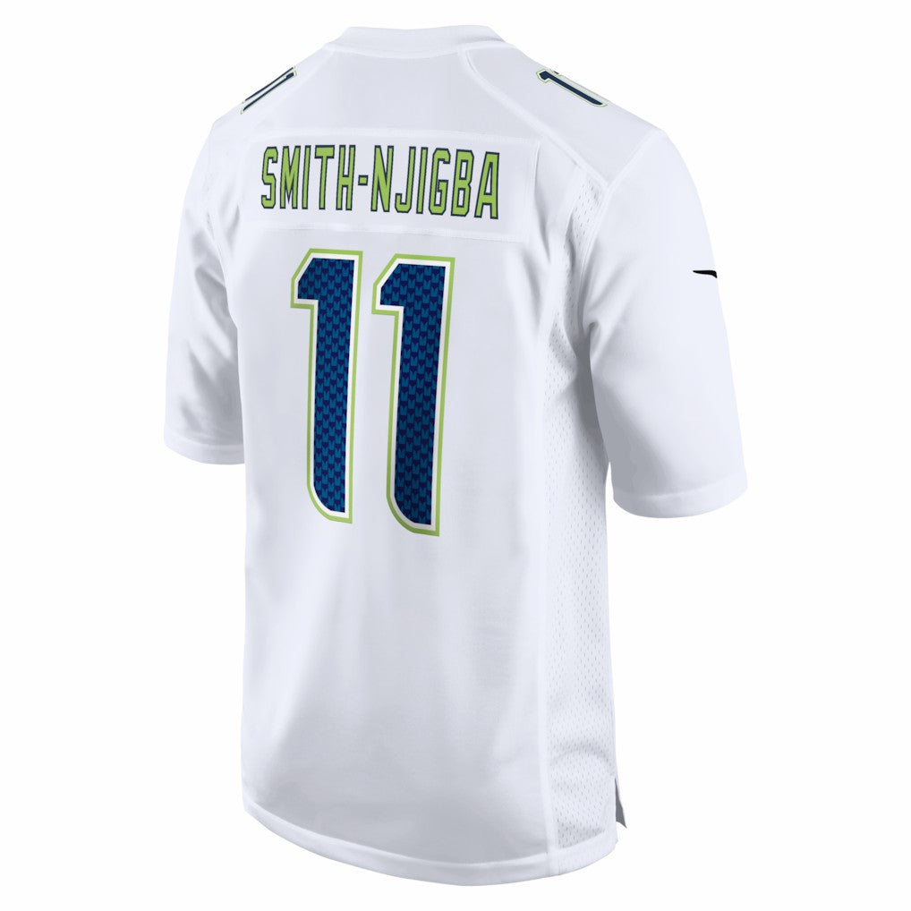 Jaxon Smith-Njigba Seattle Seahawks Super Bowl LX Patch Tundra Fashion Game Jersey - White Jerseys