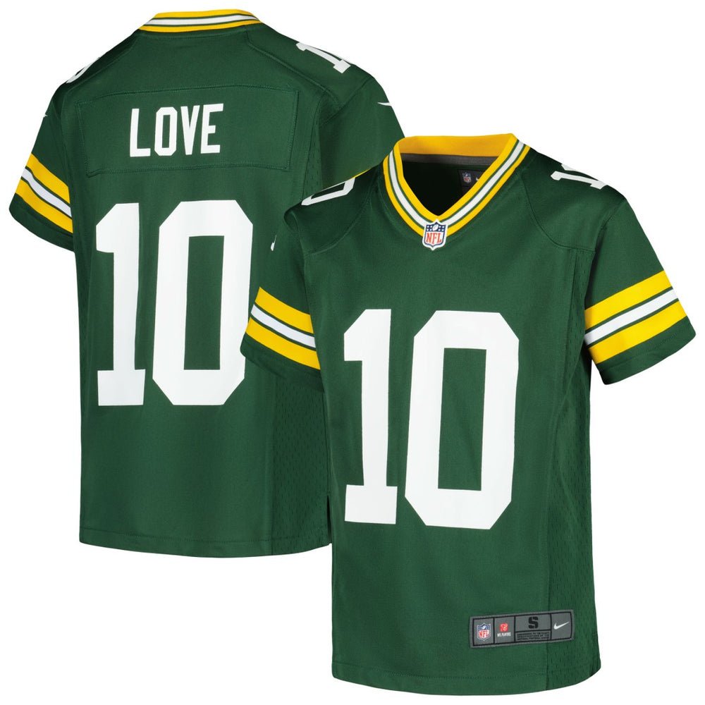 Jordan Love Green Bay Packers Youth Game Jersey - Green Jerseys