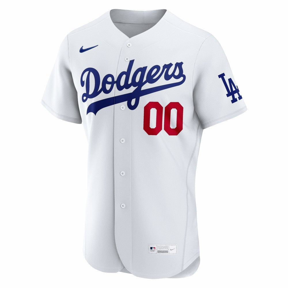 Los Angeles Dodgers Nike Home Authentic Custom Jersey - White Jerseys