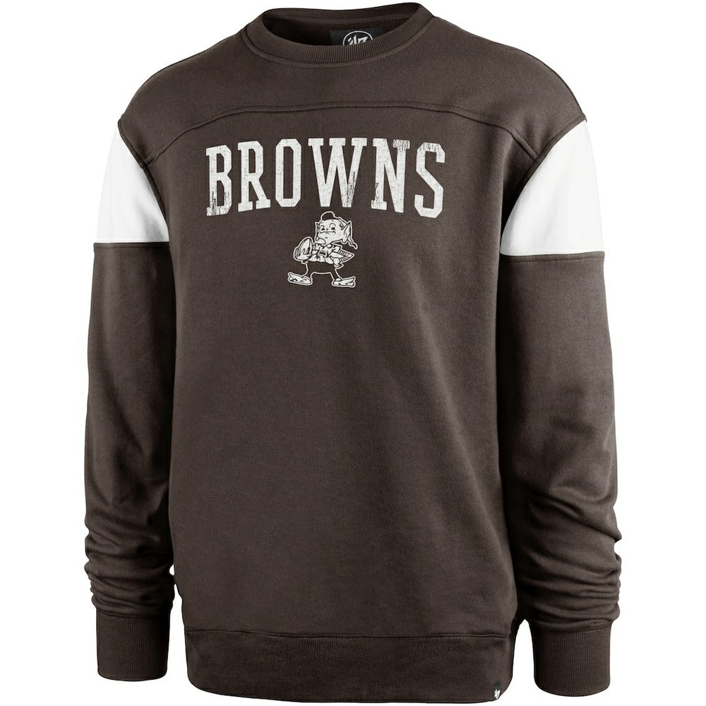 Cleveland Browns '47 Groundbreaker Onset Pullover Sweatshirt - Brown Pullover