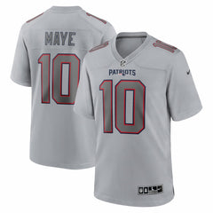 Drake Maye New England Patriots Atmosphere Fashion Game Jersey - Gray Jerseys