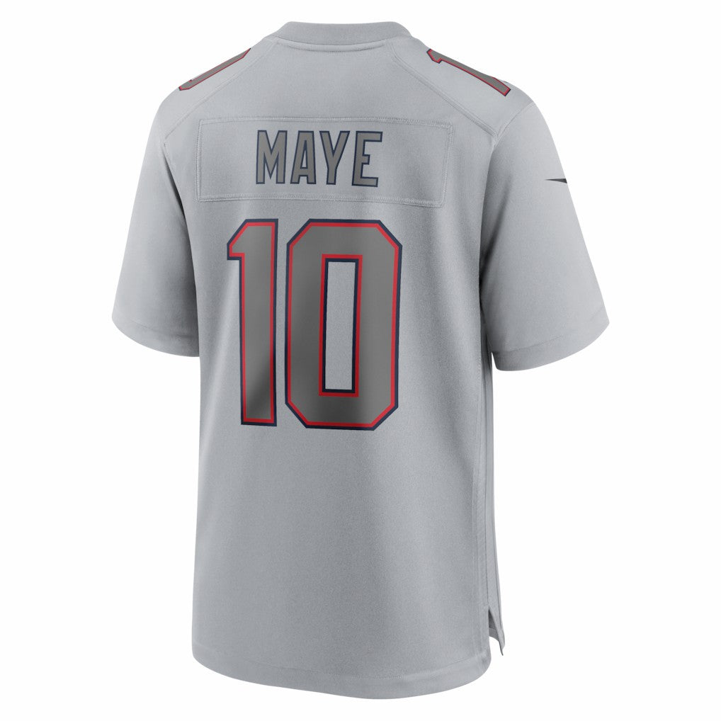 Drake Maye New England Patriots Atmosphere Fashion Game Jersey - Gray Jerseys