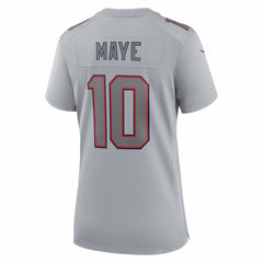 Drake Maye New England Patriots Women's Fashion Atmosphere Fashion Game Jersey - Gray Jerseys