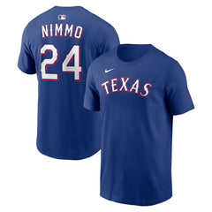 Brandon Nimmo Texas Rangers Nike Home Name & Number T-Shirt - Royal T-shirts