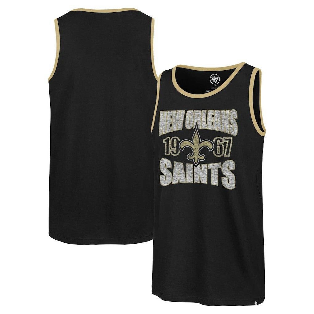 New Orleans Saints '47 Upload Franklin Tank Top - Black Tops