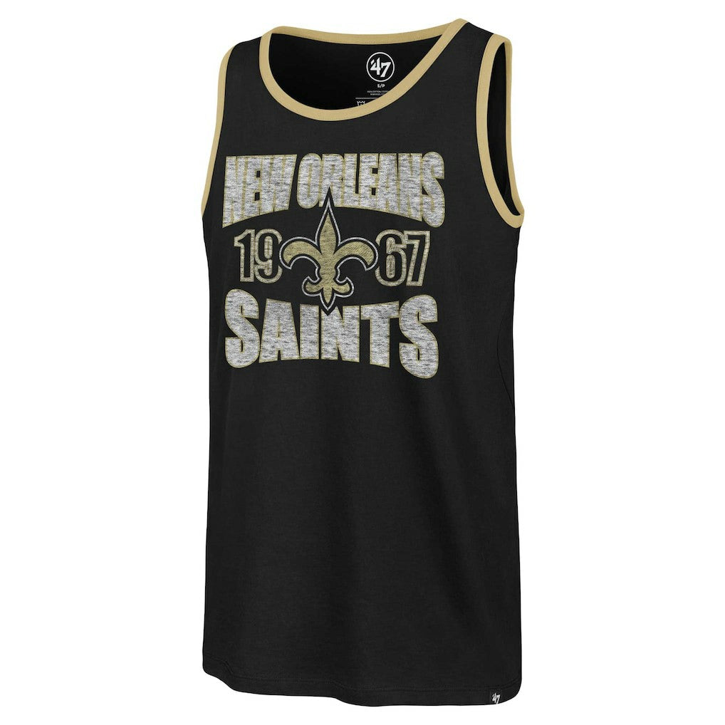 New Orleans Saints '47 Upload Franklin Tank Top - Black Tops