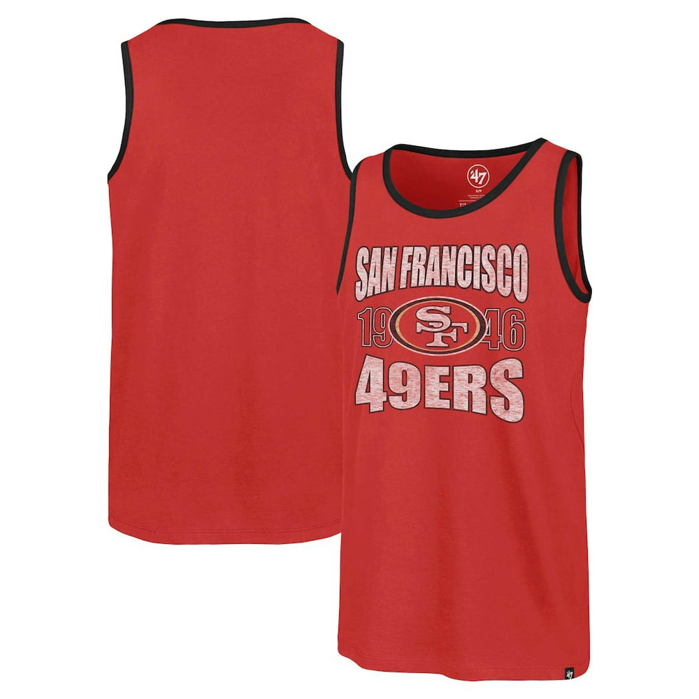 San Francisco 49ers '47 Upload Franklin Tank Top - Scarlet Tops