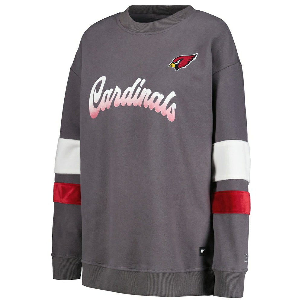 Arizona Cardinals The Wild Collective Women's Fleece Pullover Sweatshirt - Charcoal Pullover