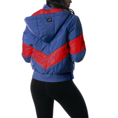 Buffalo Bills The Wild Collective Women's Puffer Full-Zip Hoodie - Royal Hoodies