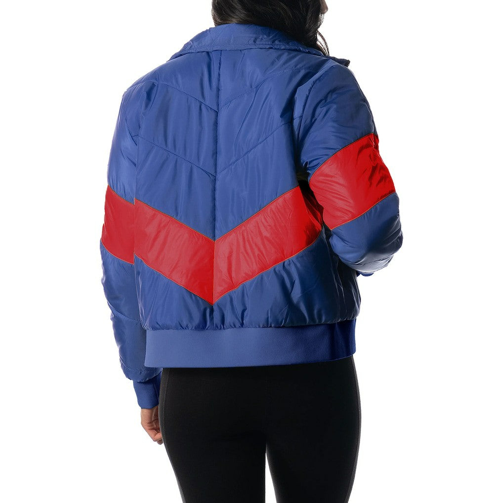 Buffalo Bills The Wild Collective Women's Puffer Full-Zip Hoodie - Royal Hoodies