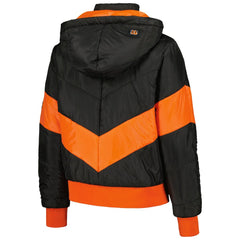 Cincinnati Bengals The Wild Collective Women's Puffer Full-Zip Hoodie - Black Hoodies