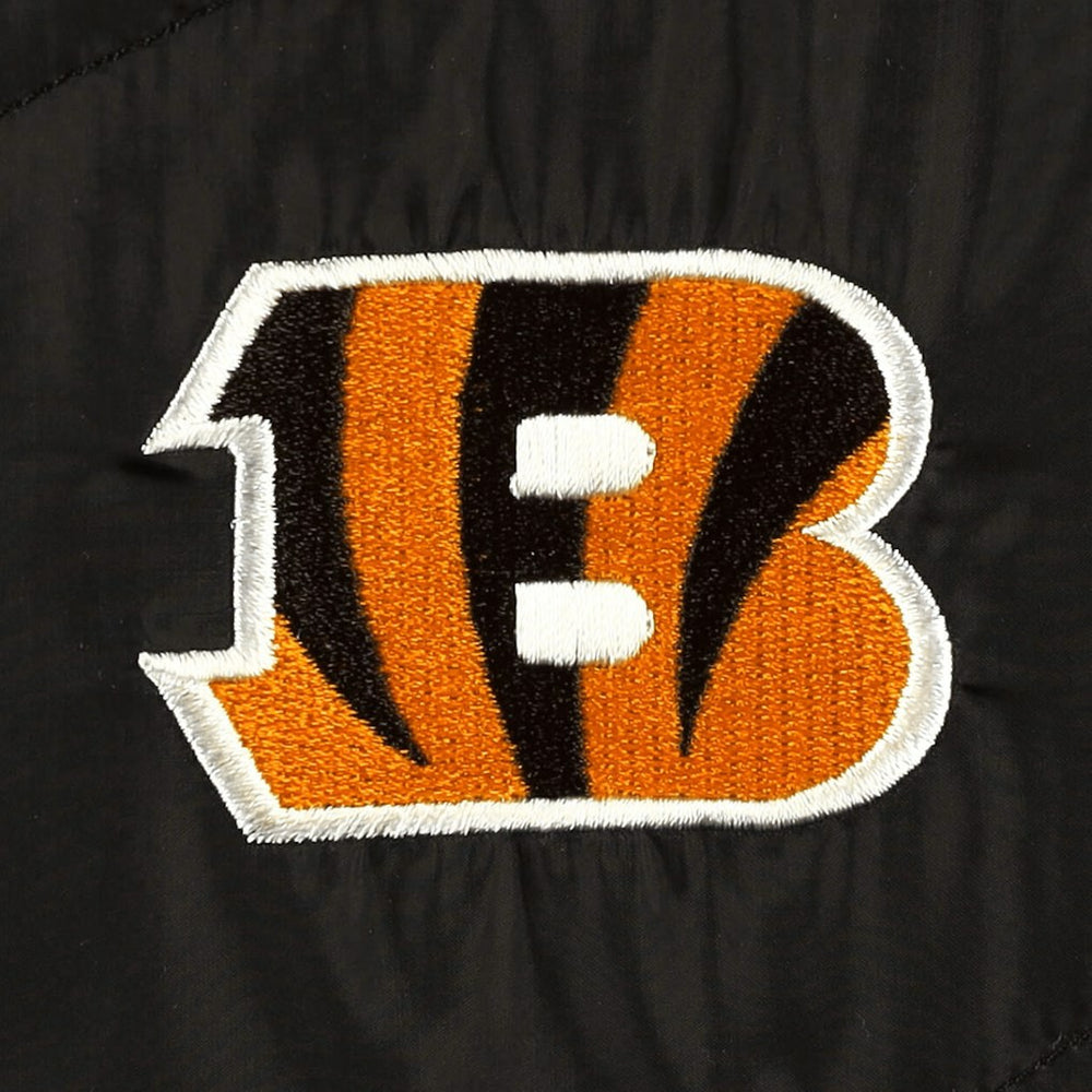 Cincinnati Bengals The Wild Collective Women's Puffer Full-Zip Hoodie - Black Hoodies