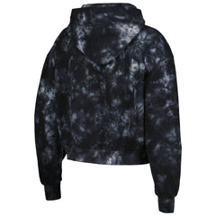 Las Vegas Raiders The Wild Collective Women's Tie-Dye Cropped Pullover Hoodie - Black Hoodies