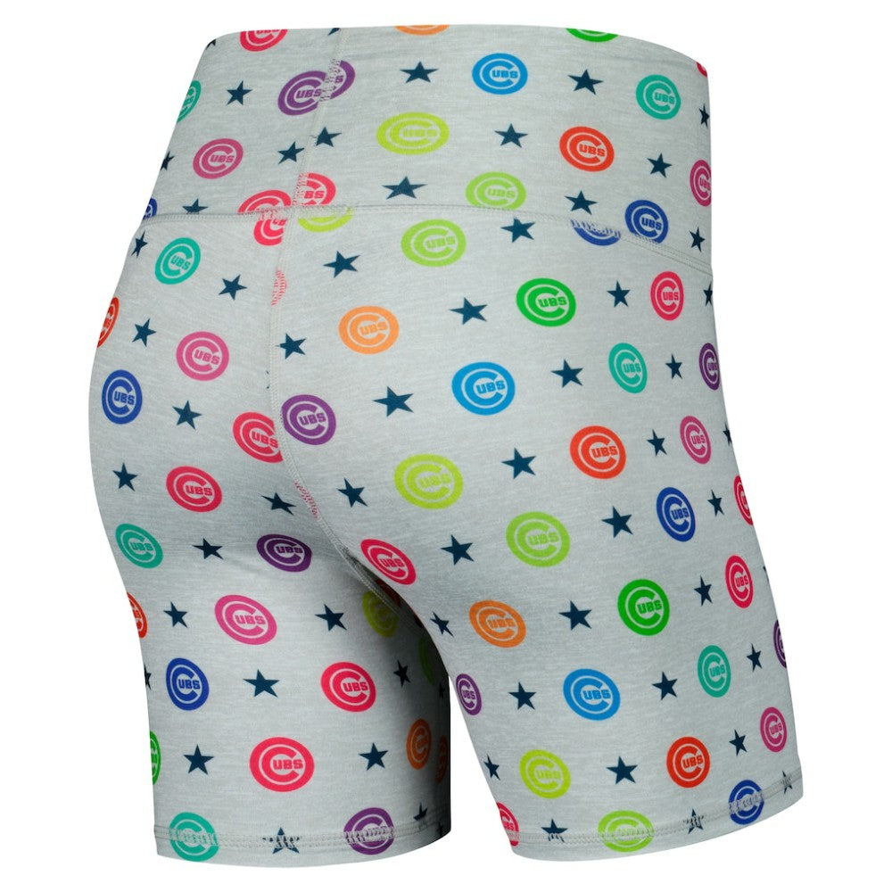 Chicago Cubs Terez Women's TLC Rainbow Shorts - Gray Shorts