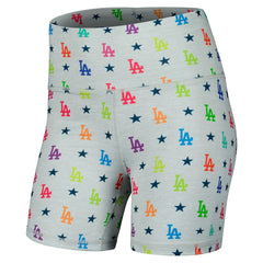 Los Angeles Dodgers Terez Women's TLC Rainbow Shorts - Gray Shorts